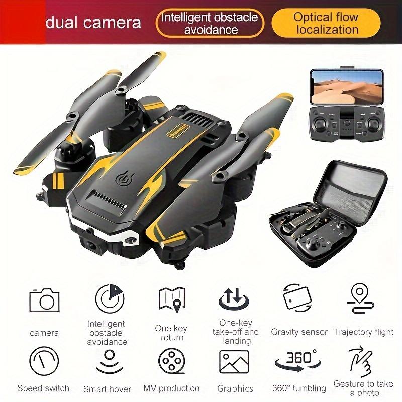 S6 Foldable Quadcopter Mini Drone, Dual Camera-Adult Remote Control Helicopter Toy, Automatic Hover and Intelligent Obstacle Avoidance System, Designed for Beginners, as Christmas Thanksgiving Halloween Gift