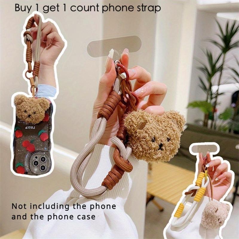 Cute Cartoon Bear Design Phone Chain, 1 Count Anti-lost Phone Lanyard, Phone Wrist Strap, Mobile Phone Decoration Accessories for Women & Girls