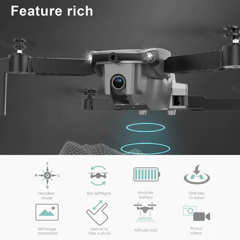 4K Foldable Drone with Dual Camera, Obstacle Avoidance, WiFi Connectivity – Ideal for Adults & Kids