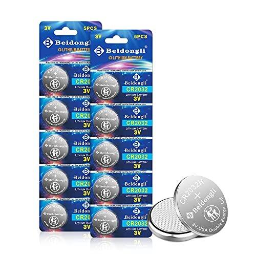 CR2032 3V Lithium button cells CR 2032 batteries 10 pieces (cr2032-10) towel dryer