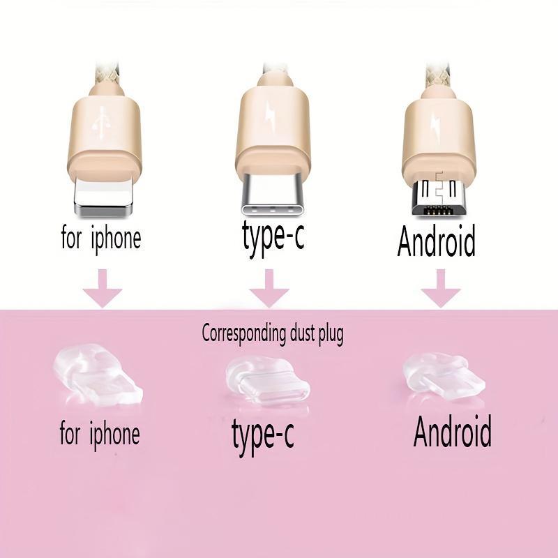 Rhinestone Heart Shaped Phone Charging Port Dust Plug, Mobile Phone Charging Port Dust Plug, Fashion Phone Accessories