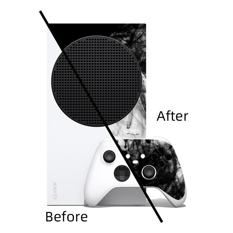 Ink Artistic Conception Pattern Scratch Resistant Full Wrap Skin Sticker for Xbox Series S Game Console, Gaming Console Protective Skin, Waterproof Gaming Console Sticker, Console Accessories