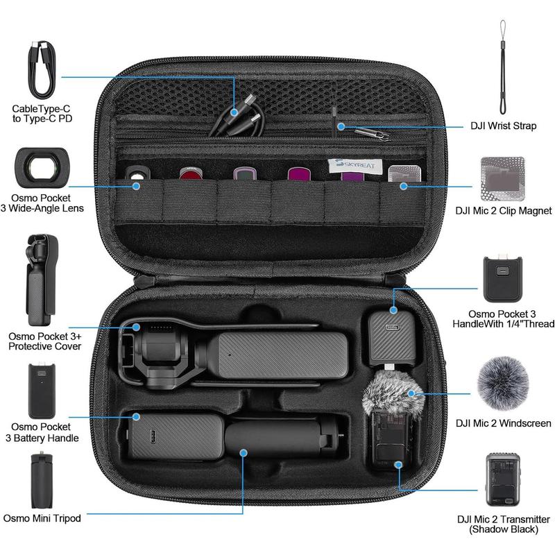 Portable PU Storage Protective Bag for DJI Pocket 3 Creator Combo Accessories