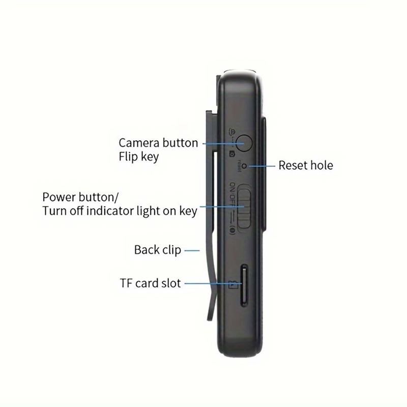 Mini Body Camera with Audio and Video Recording- Body Camera with 180° Rotatable Lens, Built-in 64G Card, HD 1080P Law Enforcement, Guard, Outdoor, Travel, Cycling Colorful Compact Wearable Device