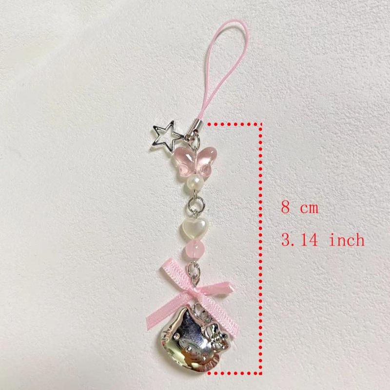 Sanrio Cute Kitty Design Phone Chain, Cute Phone Lanyard, Phone Strap for Women & Girls, Fashion Phone Accessories for Daily Use