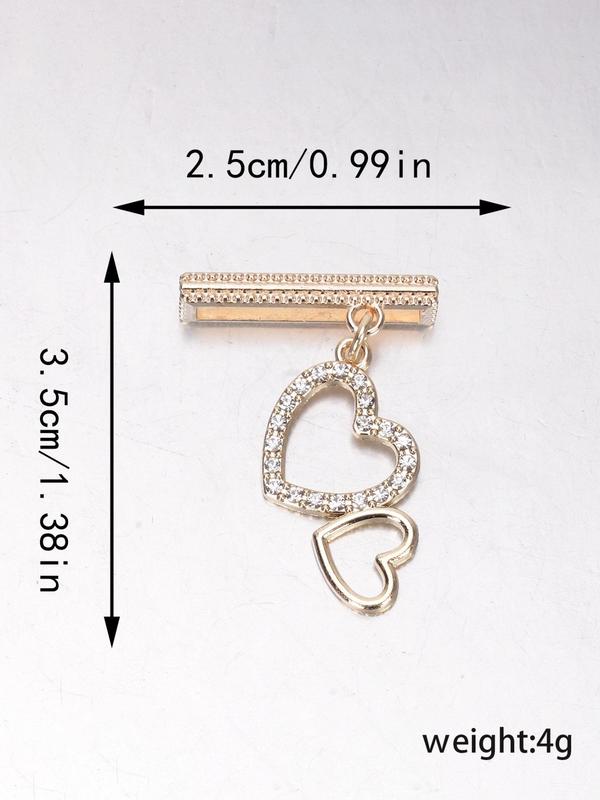 Double Heart Design Rhinestone Decor Watch Band Decoration Ring for Smart Watches Silicone Strap 38 40 41 42mm, Fashionable Watch Strap Charm, Watch Accessories