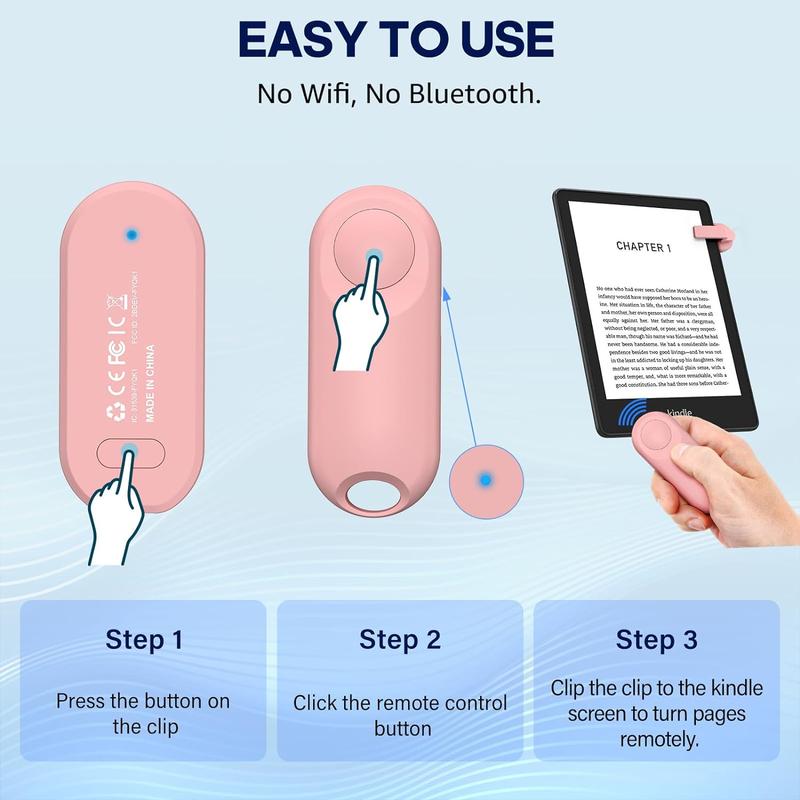 Portable Page Turner for Kindle Smartphone Remote Control, Phone Accessories, Durable Remote Control Page Turner for Kindle Paperwhite Accessories, Reading Novels Kindle Accessories for Phones