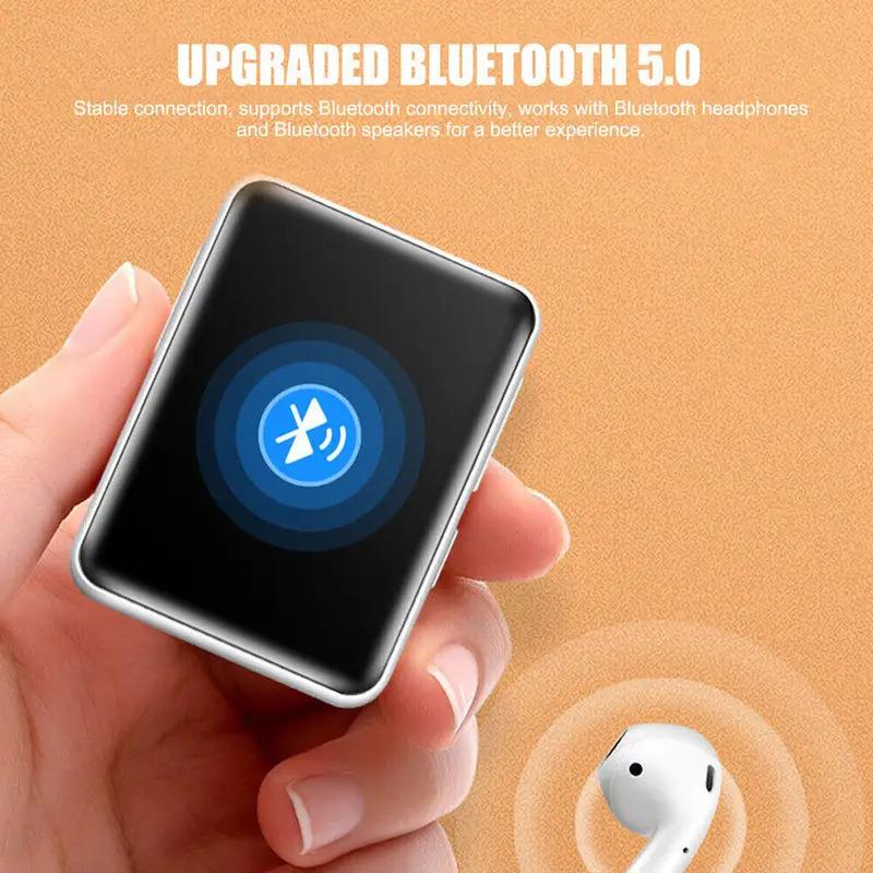 MP4 MP3 player Bluetooth 5.0 touch screen mini aisle man Student Sport lossless HiFi Music FM radio portable MP3 gift hot sale