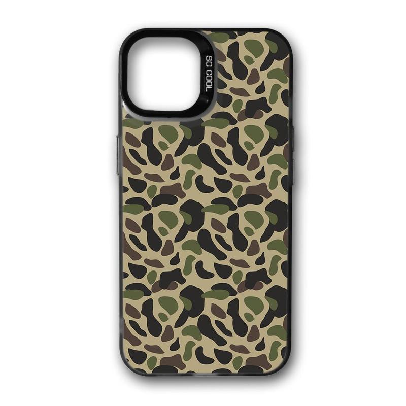 Camouflage Pattern Phone Case, 1 Count Decorative Phone Protector Cover, Phone Accessories Compatible with iPhone 15 14 13 12 11 Series