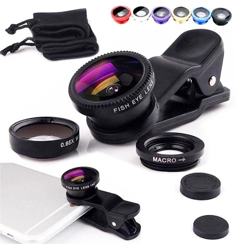 3in1 Fisheye Wide Angle Micro Camera Lens