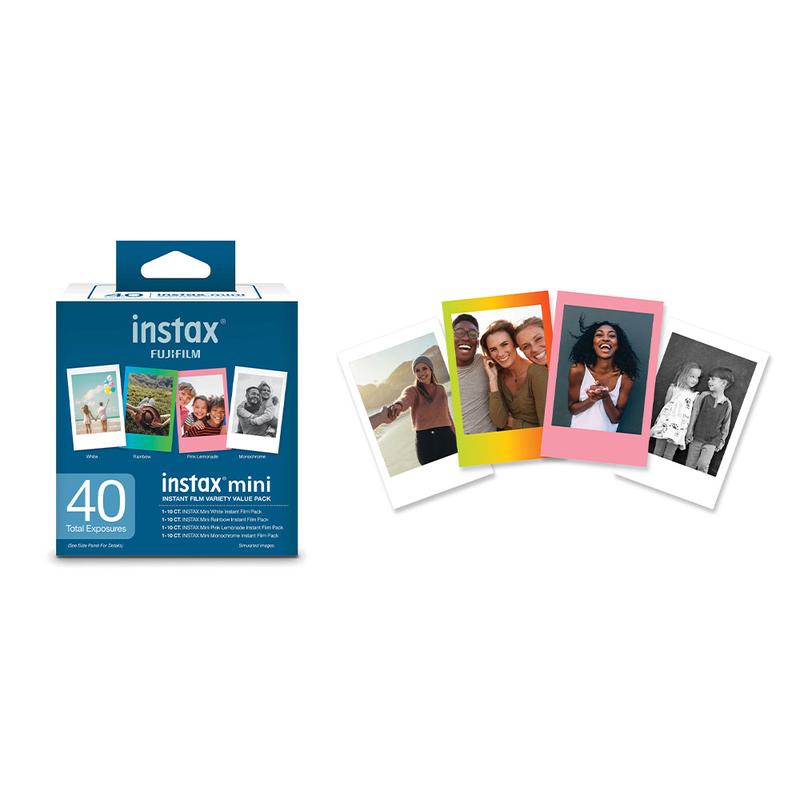 Fujifilm Instax Mini Film - Variety Pack, Instant Camera Film, 40 exposures, 5.4cm x 8.6cm (film size)