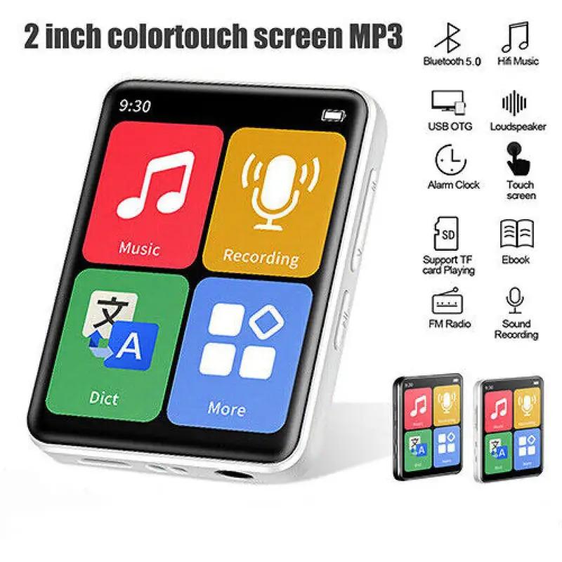 MP4 MP3 player Bluetooth 5.0 touch screen mini aisle man Student Sport lossless HiFi Music FM radio portable MP3 gift hot sale