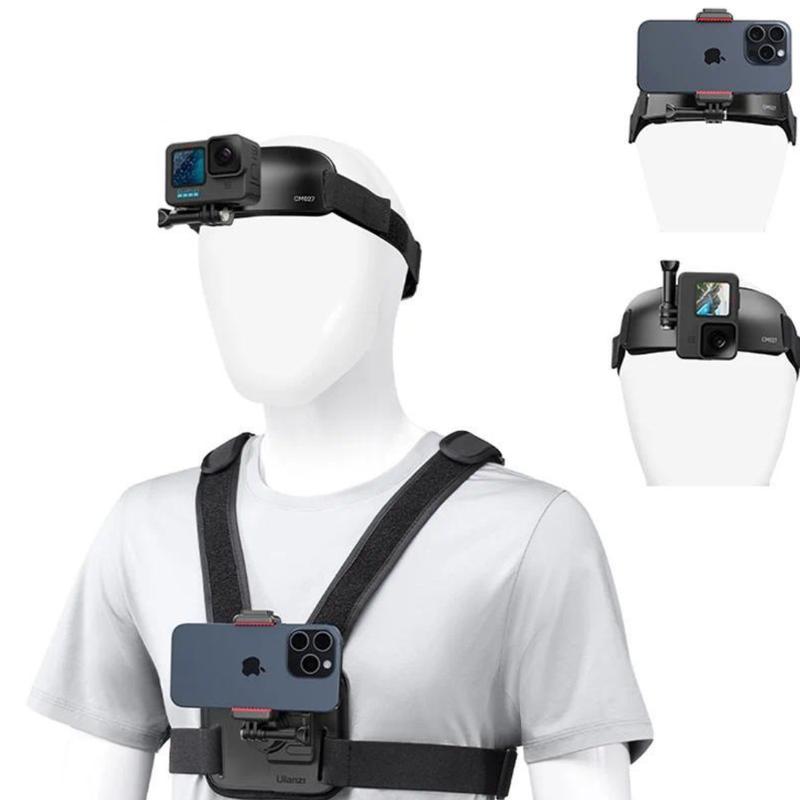 Ulanzi CM027 Chest Head Strap Mount Belt Phone For Smartphone Gopro insta360 x3 dji osmo Pocket 3 Action Camera Accessories Outdoor Video