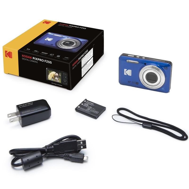 Kodak PIXPRO FZ55 Digital Camera, Blue