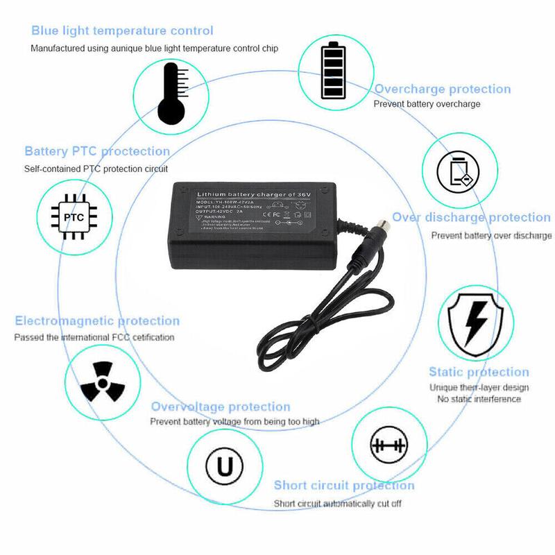 Muhubaih 6-IN-1 54.6V 2A Charger for 13S 48V Li-ion Battery Electric Scooter Ebike Charge Adapter Charging