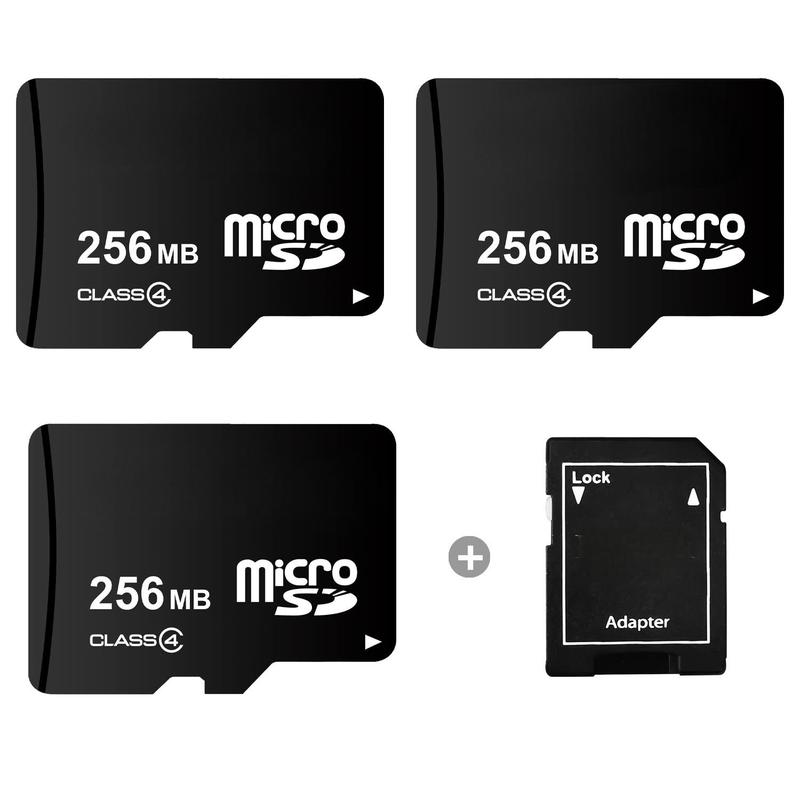 Micro SD Card 256MB 3-pack Small capacity Only suitable for small files, not suitable for cameras, mobile phones (non-GB, 1024MB=1GB) Accessories