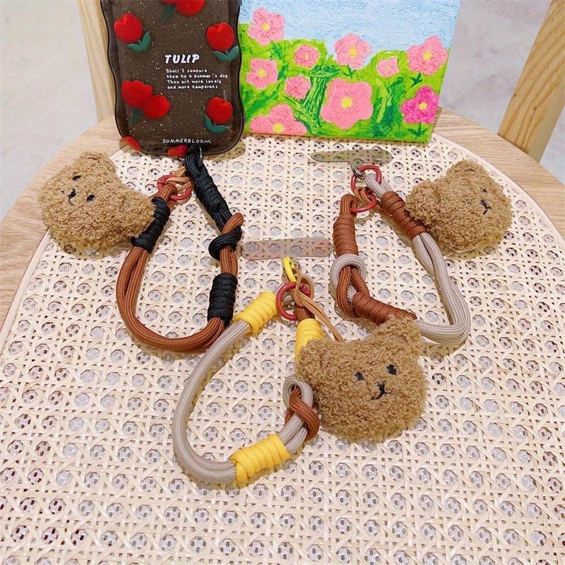 Cute Cartoon Bear Design Phone Chain, 1 Count Anti-lost Phone Lanyard, Phone Wrist Strap, Mobile Phone Decoration Accessories for Women & Girls