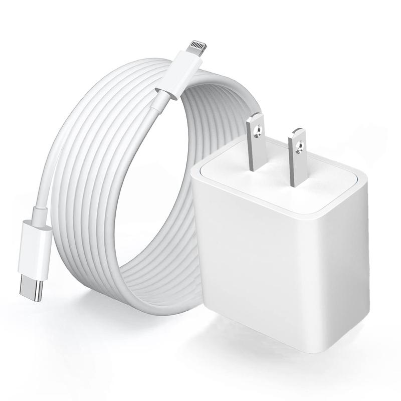 iPhone fast charger data cable, fast charger iPhone 20W PD USB C wall charger C-type power adapter Lightning data cable fast charging plug compatible with iPhone 14 13 Pro 12 11 XS Max XR X 8 Plus SE 2022, iPad