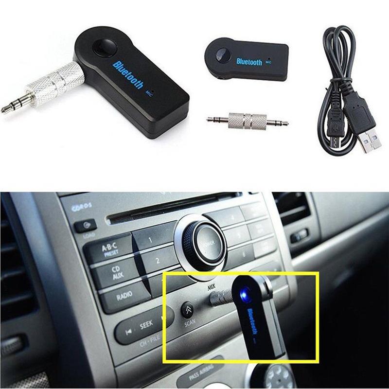 Bluetooth Aux Car Handsfree Kit 3.5mm Wireless Aux To Bluetooth Adaptor Audio Music Receiver Mini MP3 USB BT V3.0 Player New