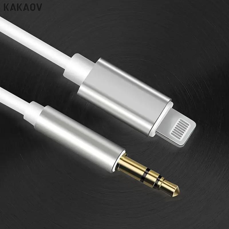 3.5mm AUX Audio Cable for iPhone 14, 13, 12, 11, 4 Pole Hi-Fi Stereo Sound,XS Series: 100cm 39.37in Length, Lightning Connector,For IPhone, IPad, Samsung, Tablet, Car Home Stereos, Sony Headphones,charge cable , Speaker, cable management