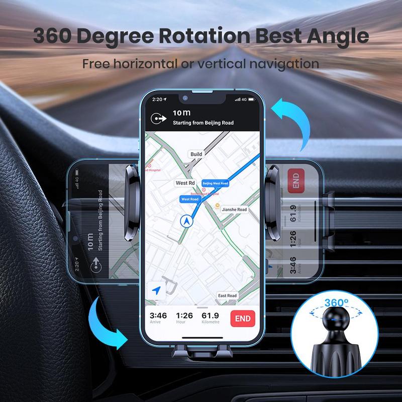 TOPK Car Air Vent Phone Holder, Adjustable Car Phone Holder with Gravity Sensor, Universal Car Interior Accessories for Most Phones