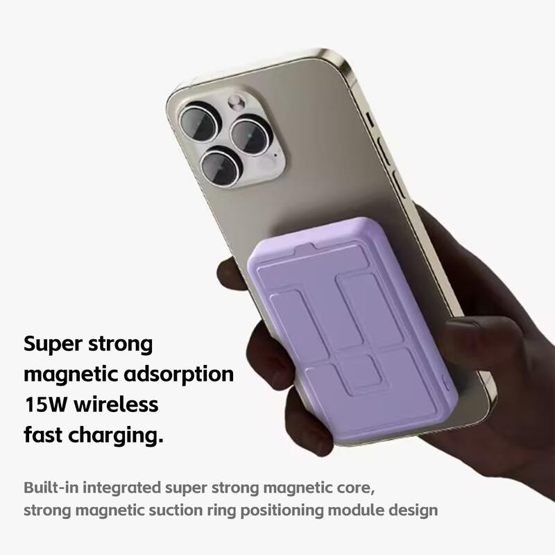 Wireless Power Bank, 10000mAh Magnetic Portable Charger 22.5W PD Fast Charging with Type-C Cable,  Battery Pack QC3.0 LED Display Compatible with iPhone 15 14 13 12 Pro Mini Pro Max