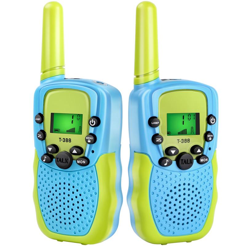 Walkie Talkie for Kids, Toys for 3-12 Year Old Boys Girls with Backlit LCD Flashlight, Kids Walkie Talkies 2 Pack Long Range 22 Channels 2 Way Radio Kids Camping Hiking Kids Xmas Birthday Gift Audio Adjustable for Christmas gifts