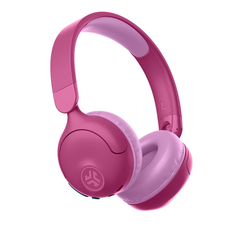 JLab JBuddies Pop Wireless Kids Headphones, 2 in 1 Wireless and Wired, 48+ Hour Playtime, Volume Safe Limiter, Bluetooth 3.5mm Wired Connections, Foldable, Wireless Share Mode, Rechargeable,