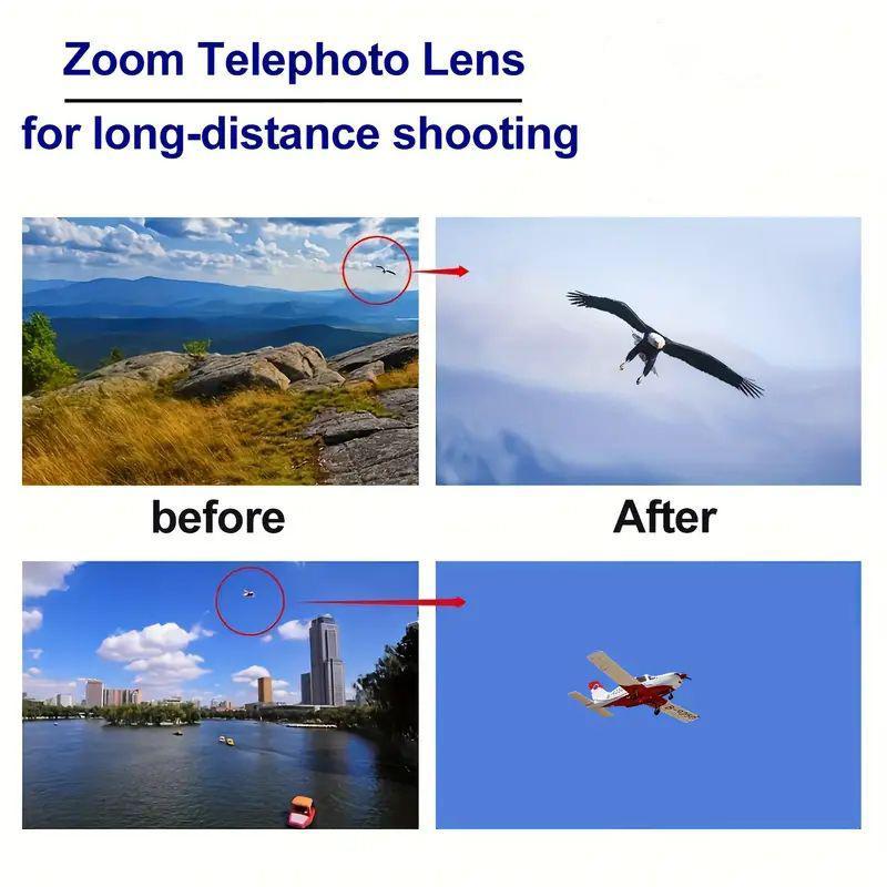 Universal Cell Phone External Telephoto Lens, 18 Times Optical Zoom Phones Lens, Cell Phone Camera Monocular Lens, Suitable for Most Smartphones, Concert Use, Phone Accessories, Content Creator Tools