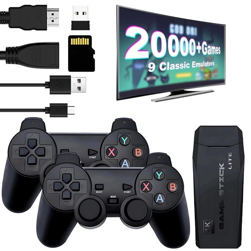 Retro Game Console Stick with 20000 Games, 9 Emulators, HD Output, Wireless Controllers  Nostalgia game retro play Christmas gifts nostalgia childhood emulator consoleplug