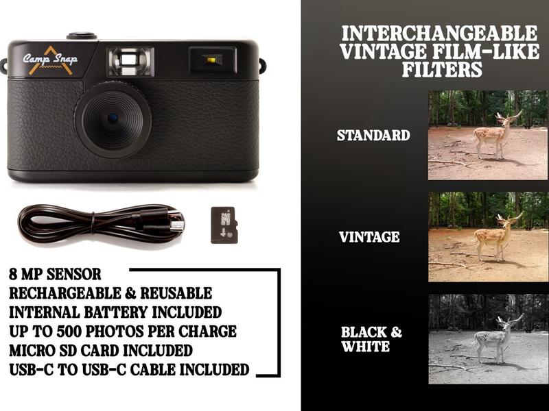 Screen-Free Digital Camera - Stealth Black