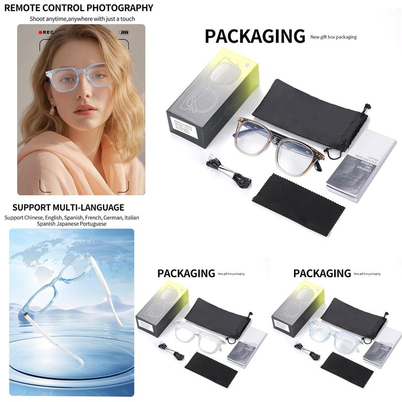 LIFEBEE Smart Light-sensitive Color Changing Glasses, Smart Glasses, Lightweight Portable Smart Glasses for Playing Music & Answering Calls