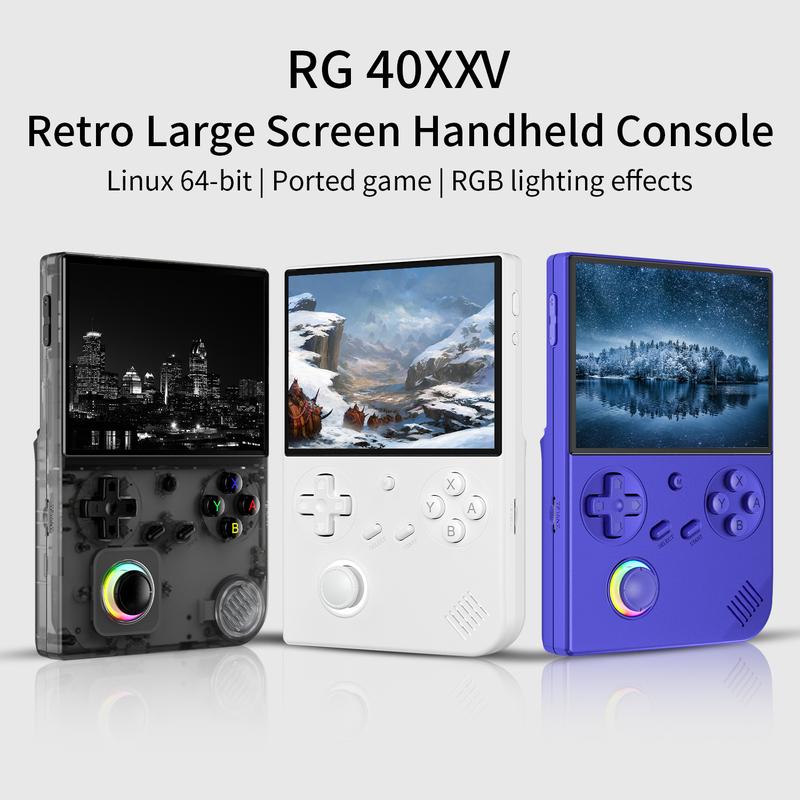 ANBERNIC RG 40XXV Retro Handheld Game Console 4.0 Inch IPS Screen Linux System Built-in 64G TF Card 5000+ Games Support HD-M-I TV Output 5G WiFi Bluetooth 4.2