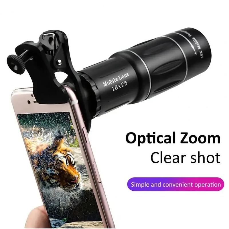 18X25 Long Focus Phone Lens, 1 Count Portable High Power Zoom Phone Telescope, Outdoor Photography Telescope for Camping & Hiking