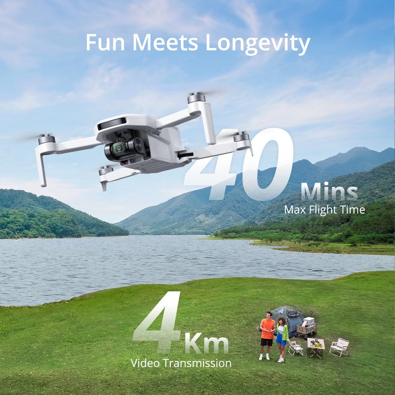 Potensic ATOM LT GPS Camera Drone 249g, 40 Mins Flight, 4KM FPV Transmission, Auto Return, Foldable Drone for Beginner Accessories Remote Controller