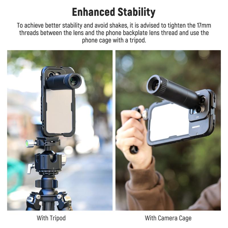 NEEWER LS-36 HD Telephoto Lens for Phone Cage with 17mm Lens Thread