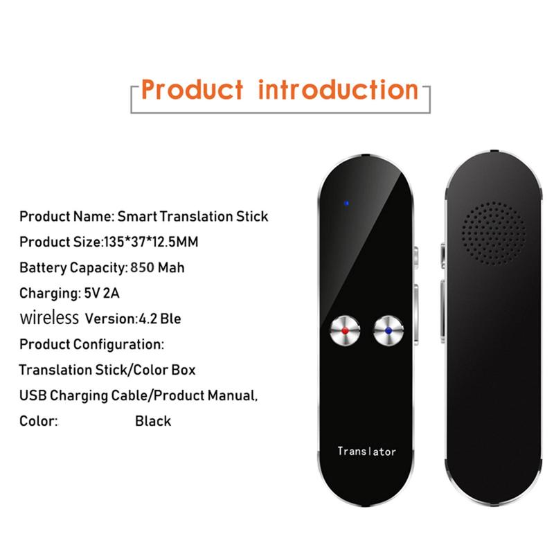 Portable Two-way Real Time Instant Voice Translator, Wireless Language Translator Device, Smart Voice Translator for Traveling Business, Translation Tool, Travel Accessories, Digital Products, Tech Gadgets, Travel Gadgets