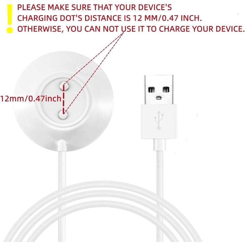 Rose Charger, Replacement Rose Standing Base Dock Station, Magnetic Fast Charging USB Cable Charger for Rose - 2 Pack, 2.5 Ft