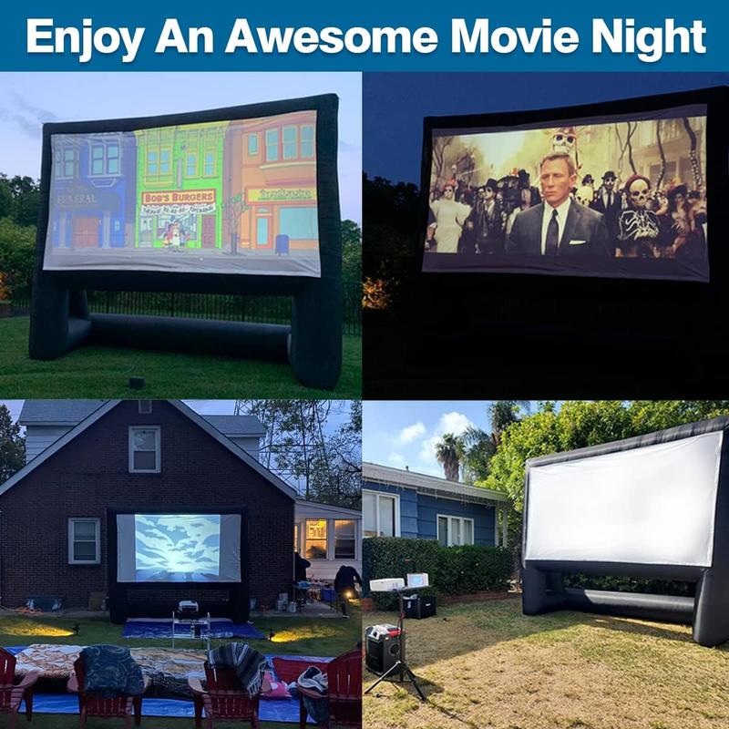 16ft Inflatable Movie Screen Outdoor Projector Screen with Air Blower Storage Bag - Front Rear Projection, Easy Set Up Blow Up Screen for Backyard Movie Night, Theme Parties, Celebrations Audio christmas 2024 ornament