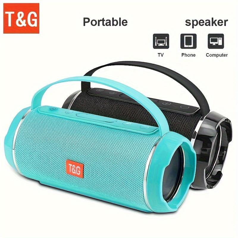 TG116C Outdoor Portable Upright Wireless Compatible Speaker, Cute Little Cube Speaker Music Player, Support USB  TF  FM Radio Music, Stereo Ultra Bass Speaker, Connect With Mobile Phone Tablet TV, With Charging Cable And Auxiliary Cable,