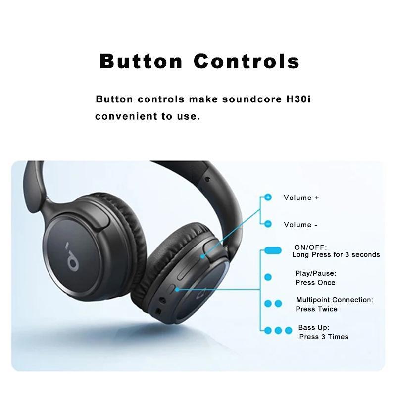 SoundCore Wireless Over-ear Headphone, Wireless Bluetooth-compatible Headset, Long Standby Music Headphone for Outdoor Sports, TV Watching, and Esports Games, Wireless Headphone