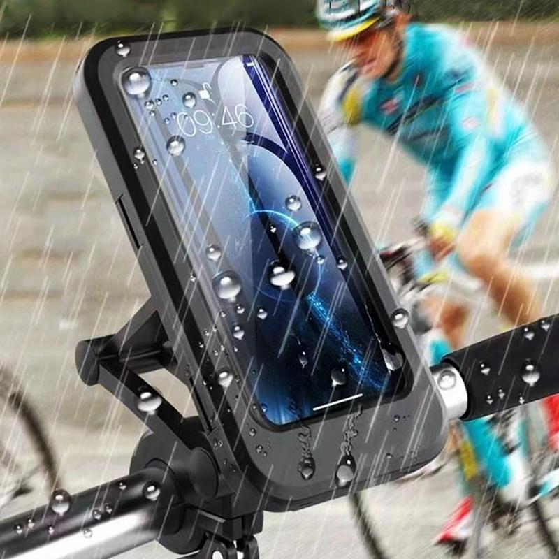 Waterproof Motorcycle Phone Holder, 360° Rotatable Adjustable Motorcycle Phone Holder, Shockproof & Scratch-proof Bike Phone Mount for Outdoor, Cycling