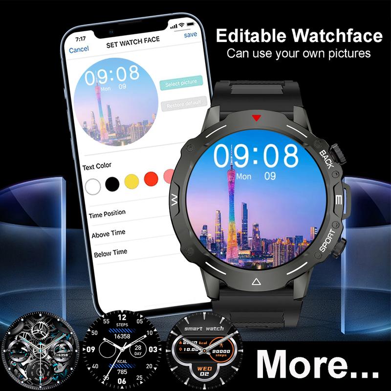 Smart Watch with Wireless Calling, Multiple Sport Mode, Smart Devices for iPhone & Android, Fashion Digital Watch for Women and Men, Music Control