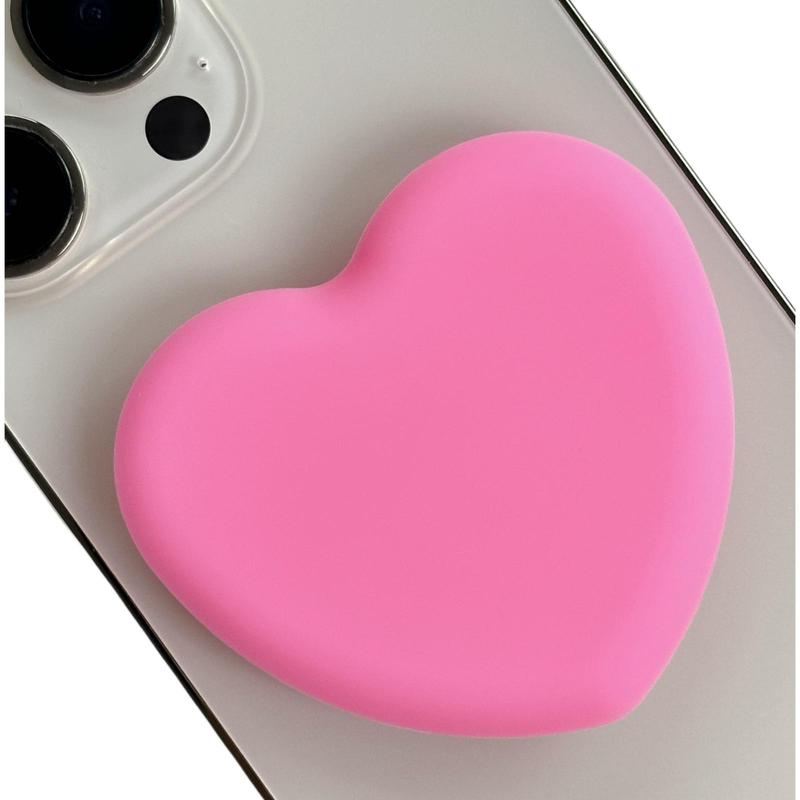 Cute Heart-Shaped Phone Grip Stand Holder, Multipurpose Foldable Desktop Stand and Adhesive Grip, Hands-Free Viewing and Stable Support for Smartphones Tablet