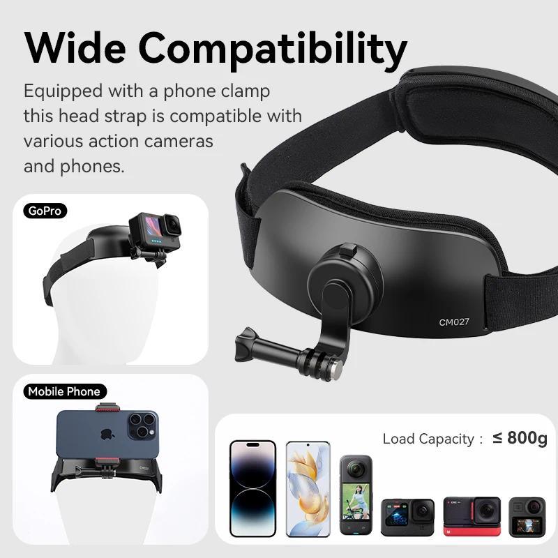 Ulanzi CM027 Chest Head Strap Mount Belt Phone For Smartphone Gopro insta360 x3 dji osmo Pocket 3 Action Camera Accessories Outdoor Video