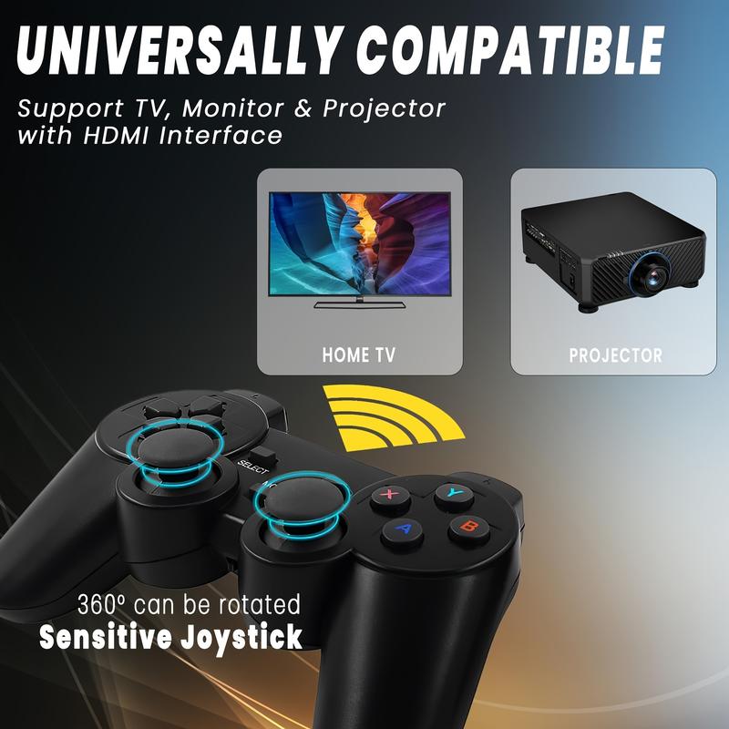 Retro Game Console Stick with 20000 Games, 9 Emulators, HD Output, Wireless Controllers  Nostalgia game retro play Christmas gifts nostalgia childhood emulator consoleplug