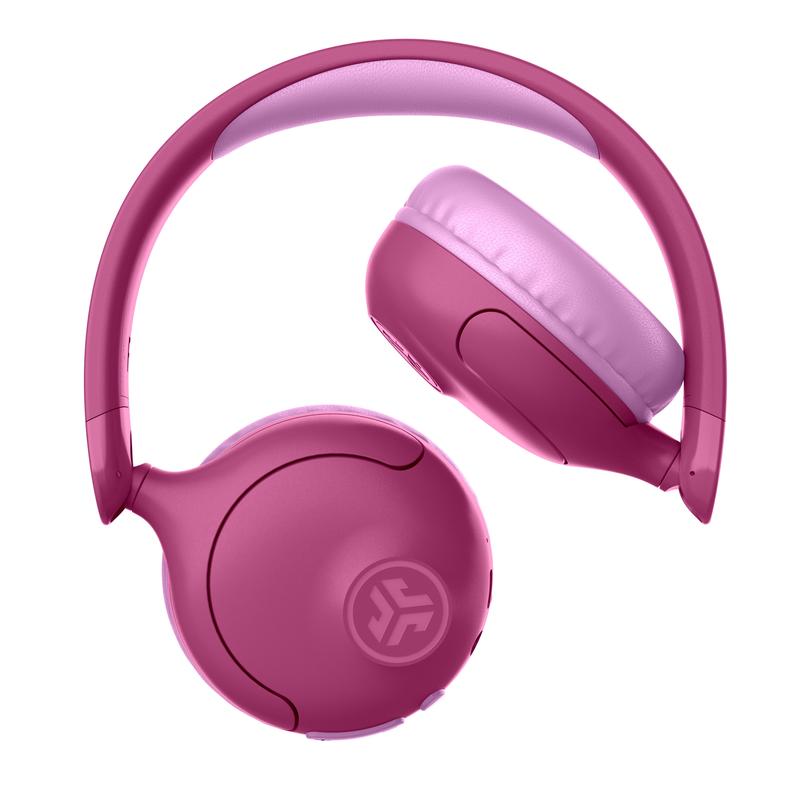 JLab JBuddies Pop Wireless Kids Headphones, 2 in 1 Wireless and Wired, 48+ Hour Playtime, Volume Safe Limiter, Bluetooth 3.5mm Wired Connections, Foldable, Wireless Share Mode, Rechargeable,