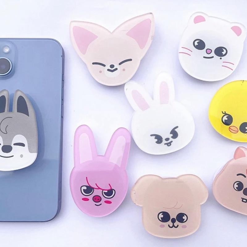 Kpop Themed Phone Holder - Perfect Accessory for Smartphone - SKZOO Characters. This is a cute and fun way to Show the love and support for your favorites idol.