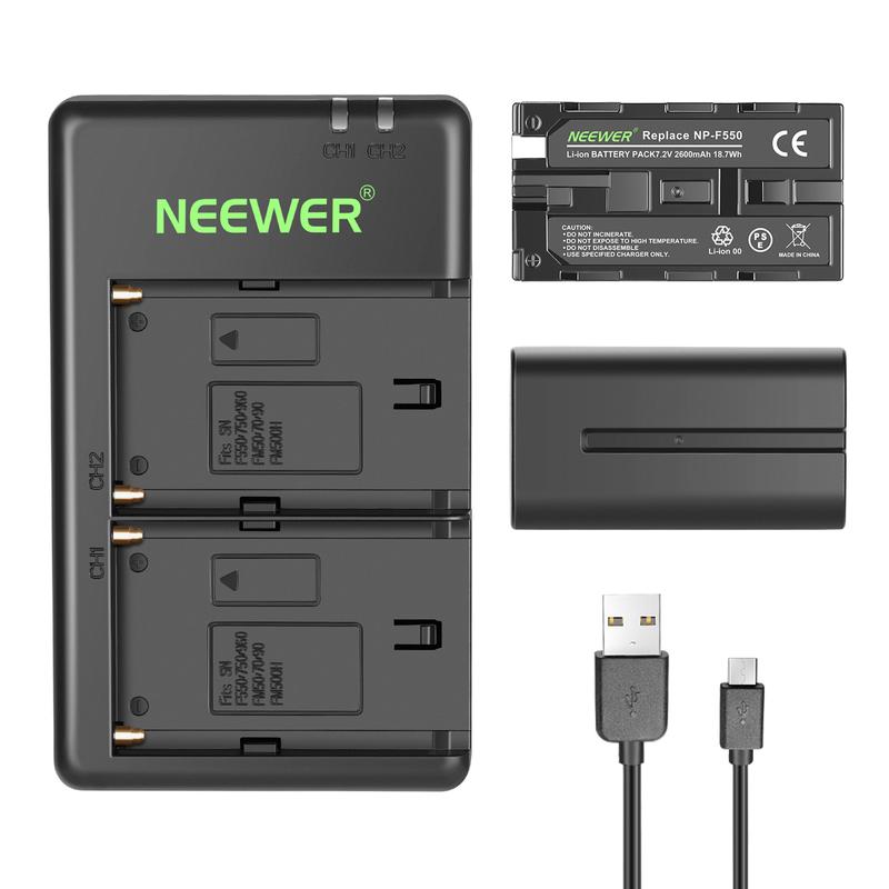 NEEWER NP-F550 Battery Charger Set for Sony