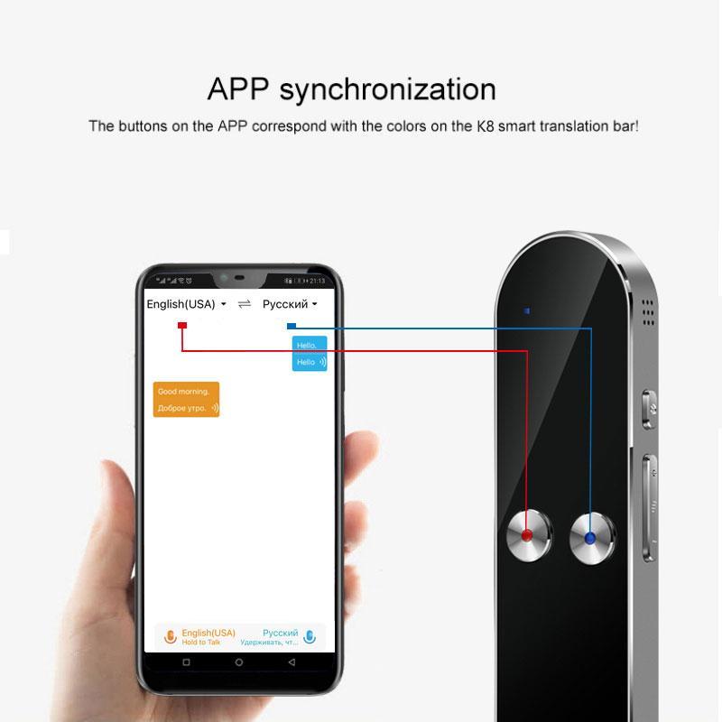 Portable Two-way Real Time Instant Voice Translator, Wireless Language Translator Device, Smart Voice Translator for Traveling Business, Translation Tool, Travel Accessories, Digital Products, Tech Gadgets, Travel Gadgets